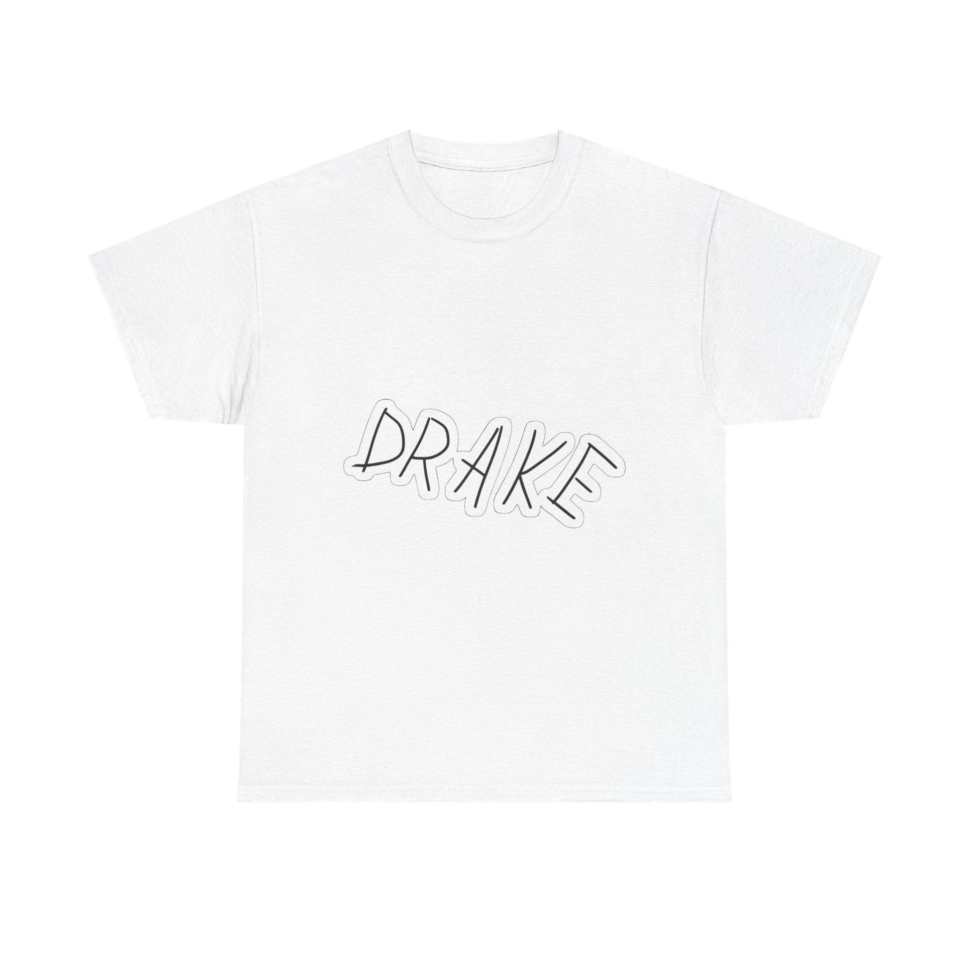 Dra-ke Graffiti Script Heavy Cotton Tee Printify