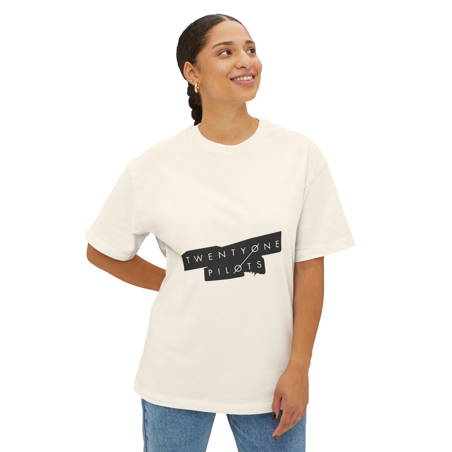 Tilted Echo Unisex Oversized Boxy Tee - snazzymerch