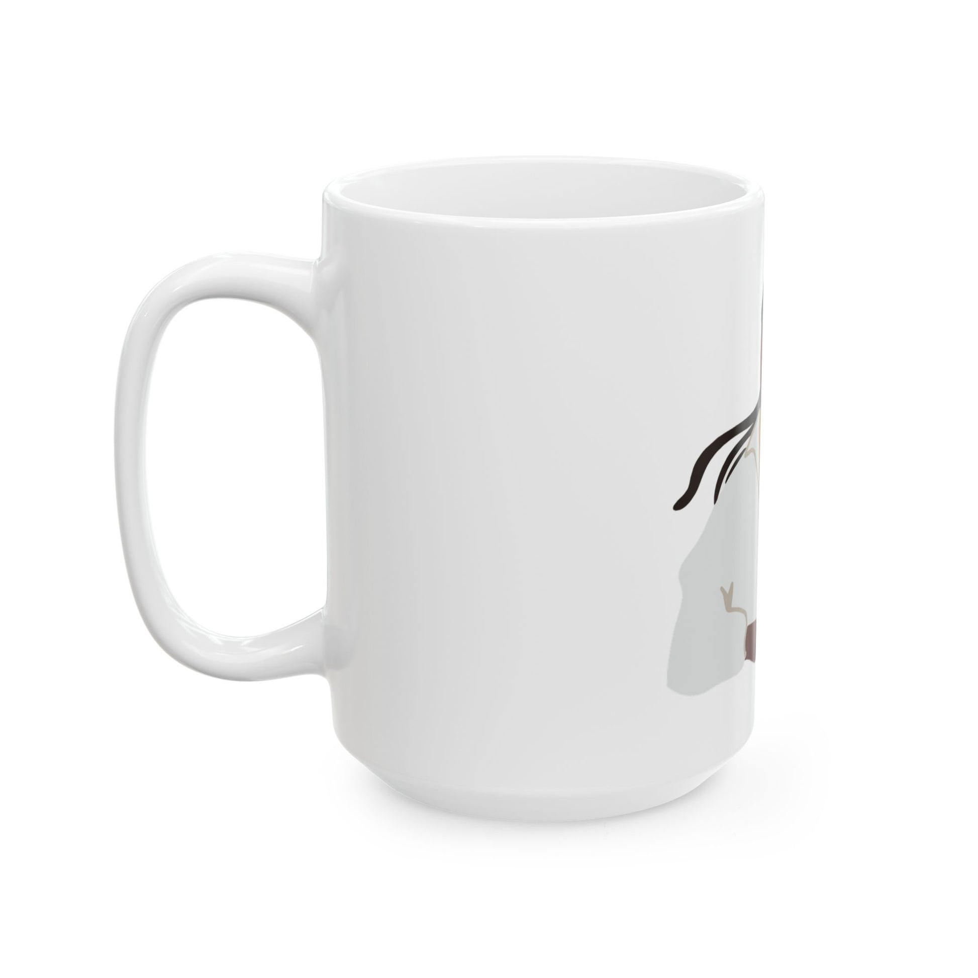 Vector Portrait Ceramic Mug, (11oz, 15oz) - snazzymerch