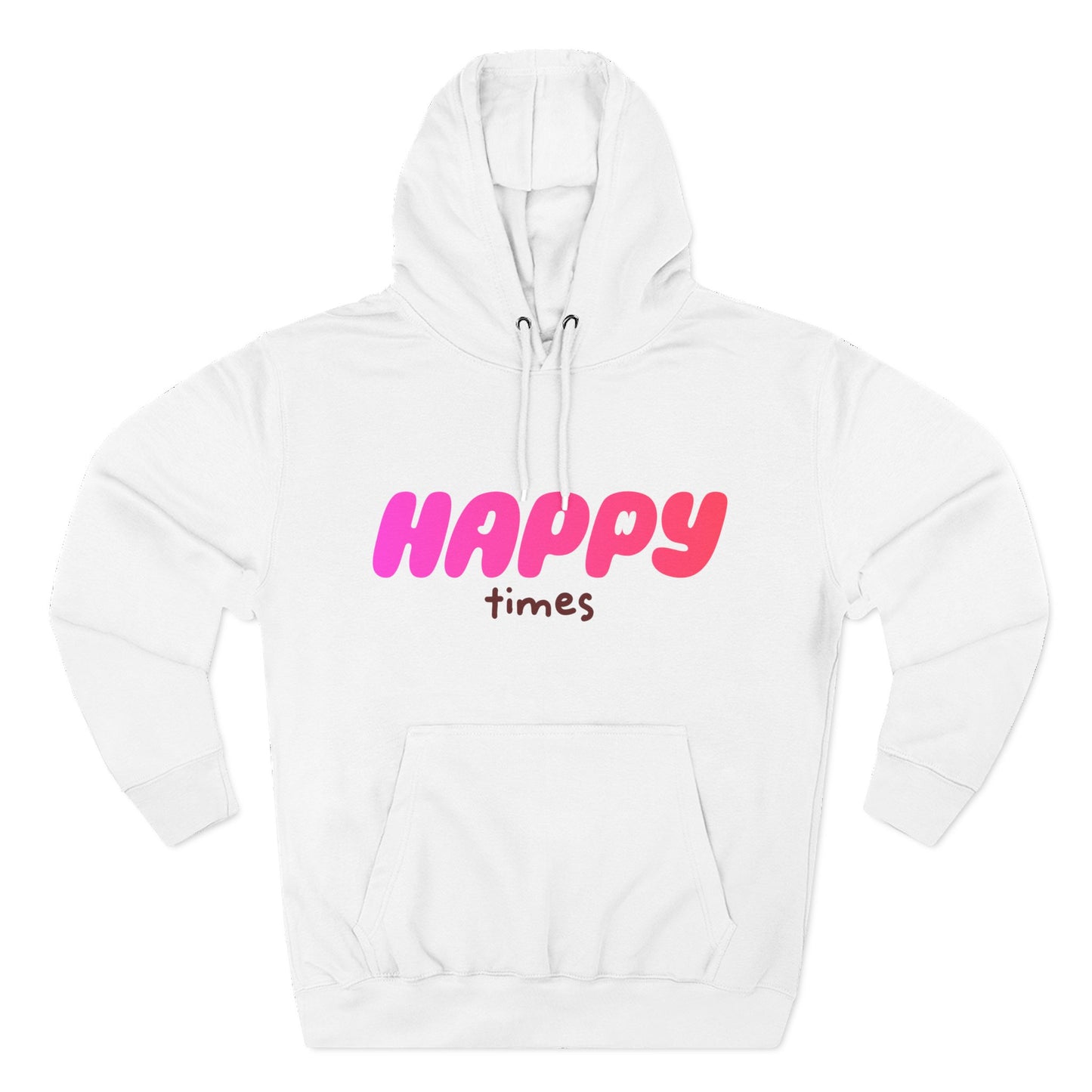 Happy Times Gradient Three-Panel Fleece Hoodie - snazzymerch