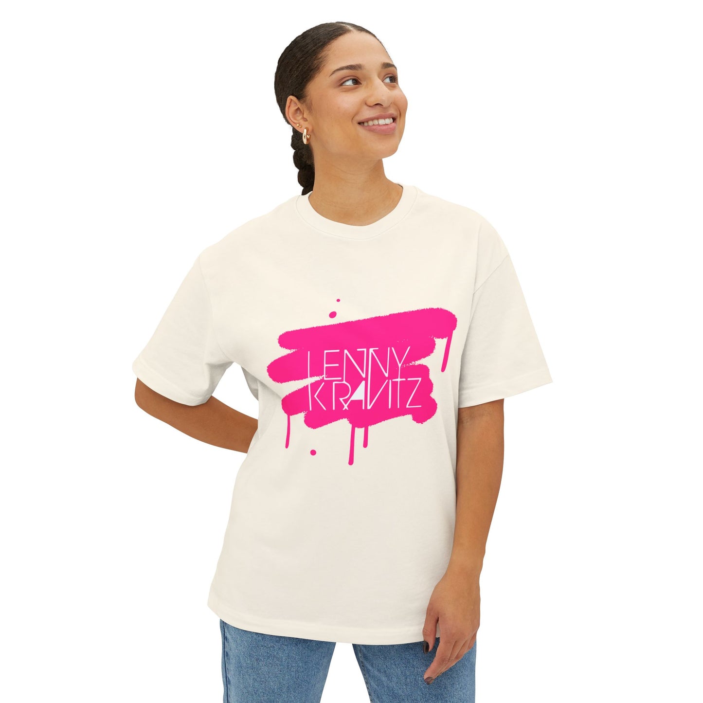 Electric Graffiti Drip Unisex Oversized Boxy tee Printify