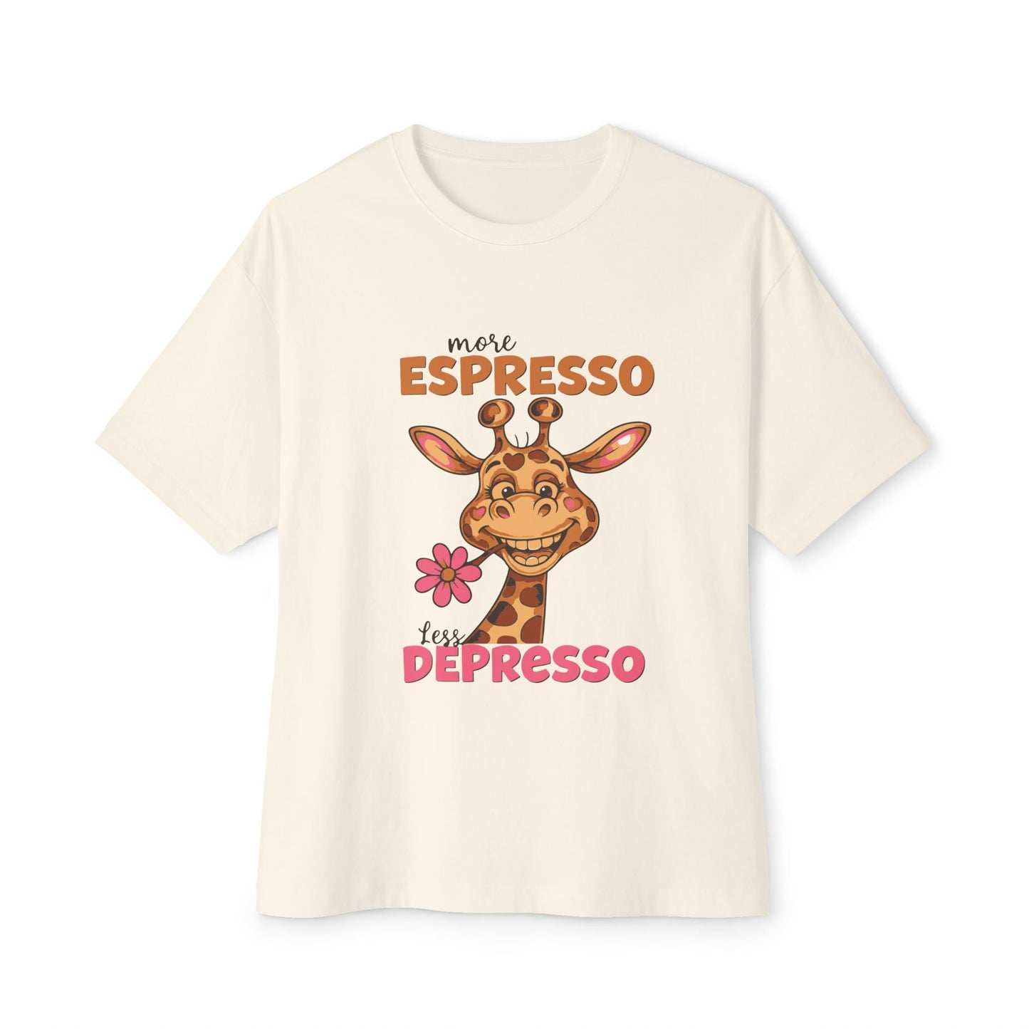 Oversized boxy Tee – Snazzy Espresso Edition Printify
