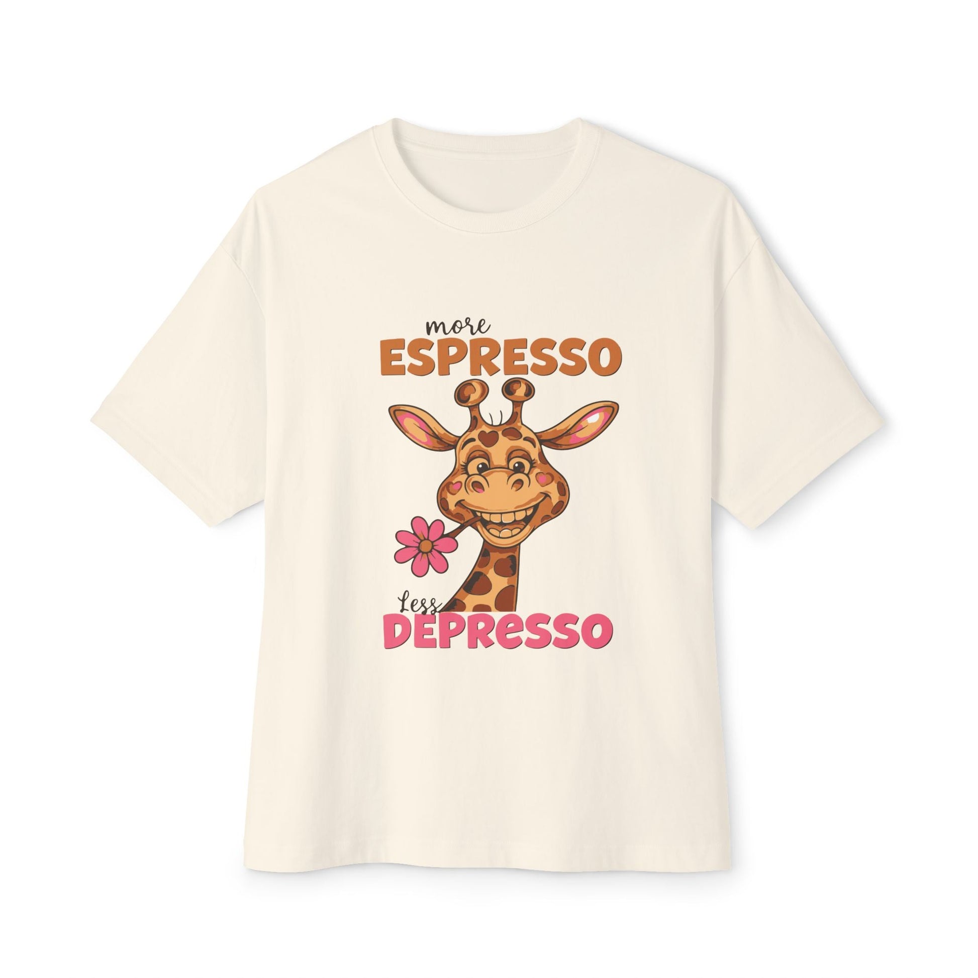 Oversized boxy Tee – Snazzy Espresso Edition Printify
