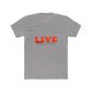 Retro Live Lettering Print Unisex Cotton Tee - snazzymerch