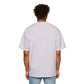 Minimal White Orbit Men's Heavy Oversized Tee - snazzymerch