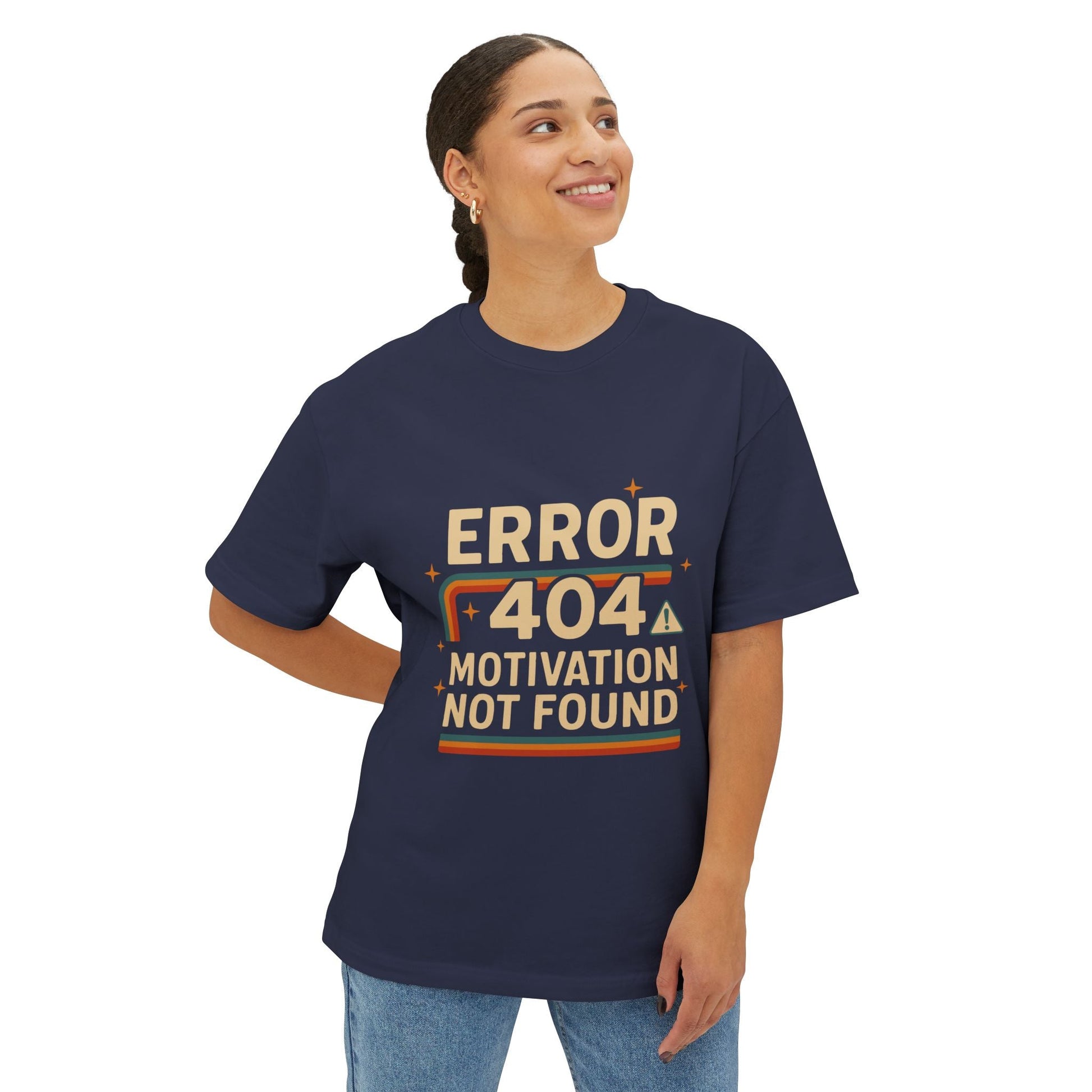 Unisex Oversized Tee – Snazzy Error 404 Edition Printify