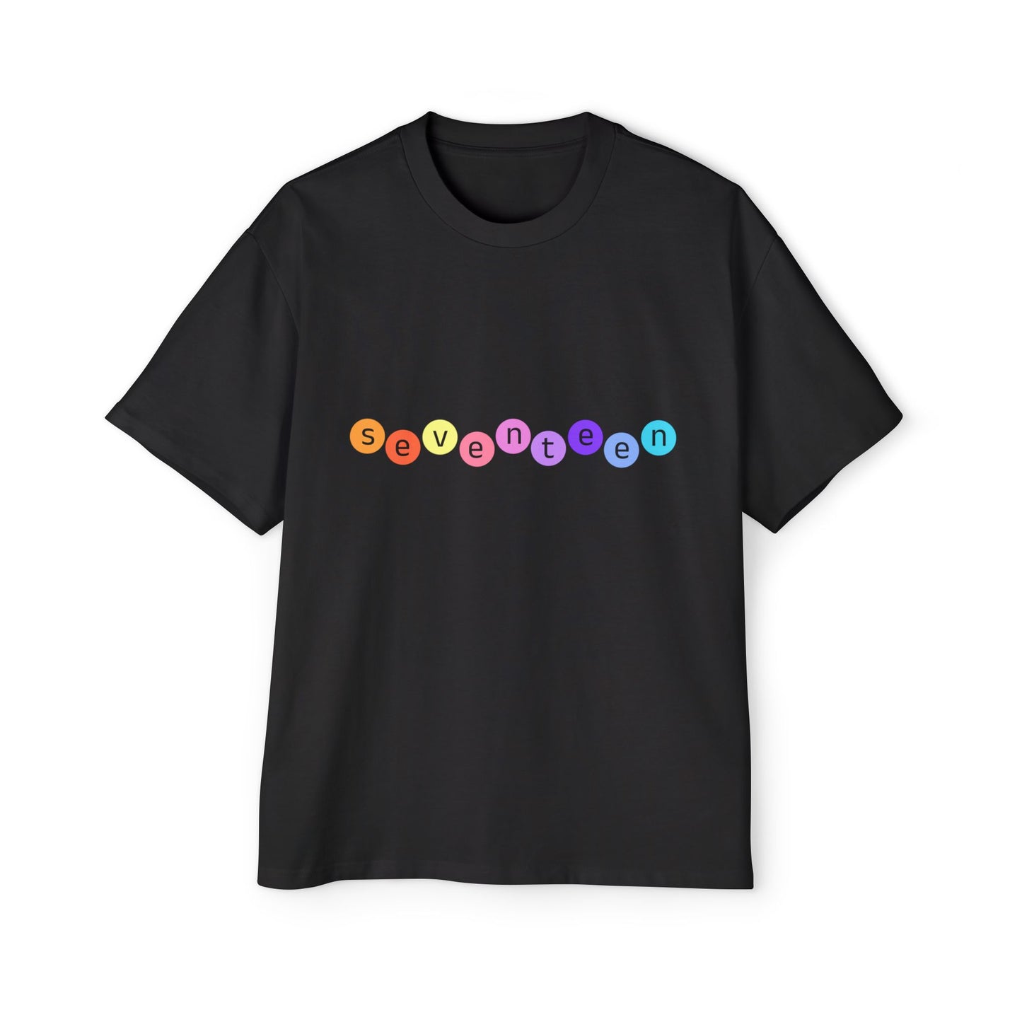 Color Pop Seventeen Men's Heavy Oversized Tee - snazzymerch