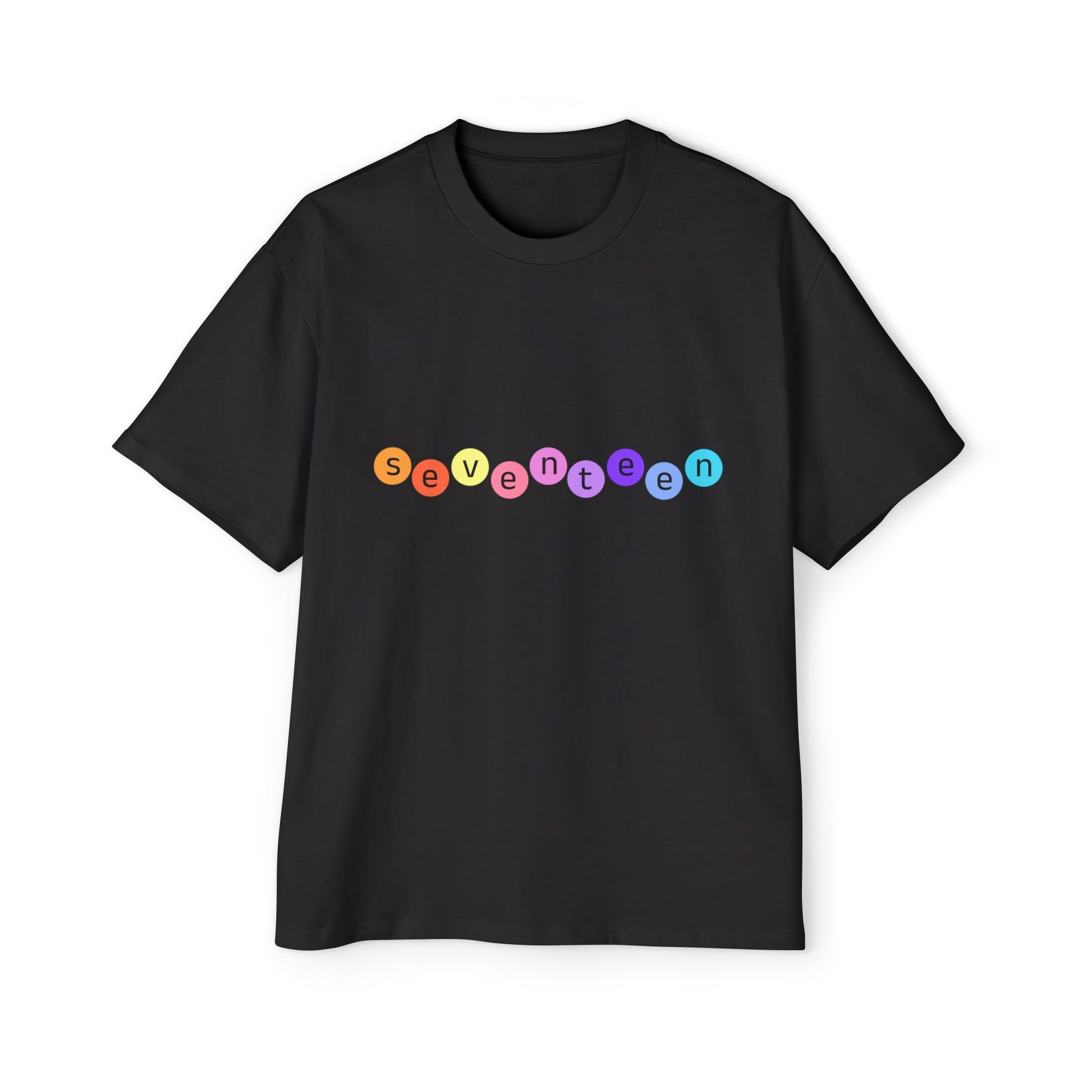 Color Pop Seventeen Men's Heavy Oversized Tee - snazzymerch
