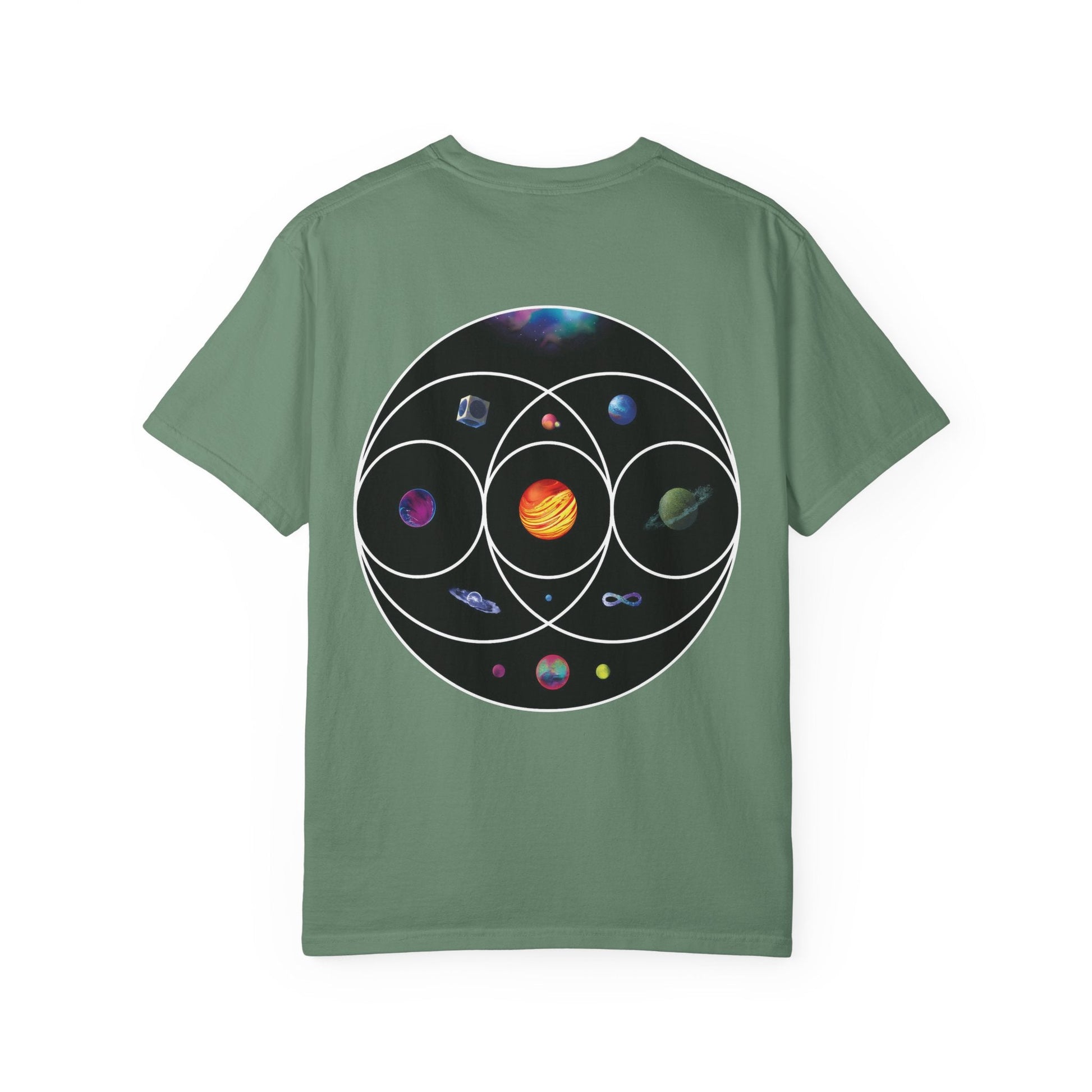 Unisex Garment-Dyed T-Shirt Inspired by Coldplay’s Illustration Concept_B Printify