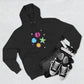 Color Pop Charm Patch Three-Panel Fleece Hoodie - snazzymerch