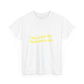 Open Vibes Yellow Script Unisex Heavy cotton Tee Printify
