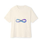 Cosmic Infinity Loop Unisex Oversized Boxy Tee Printify