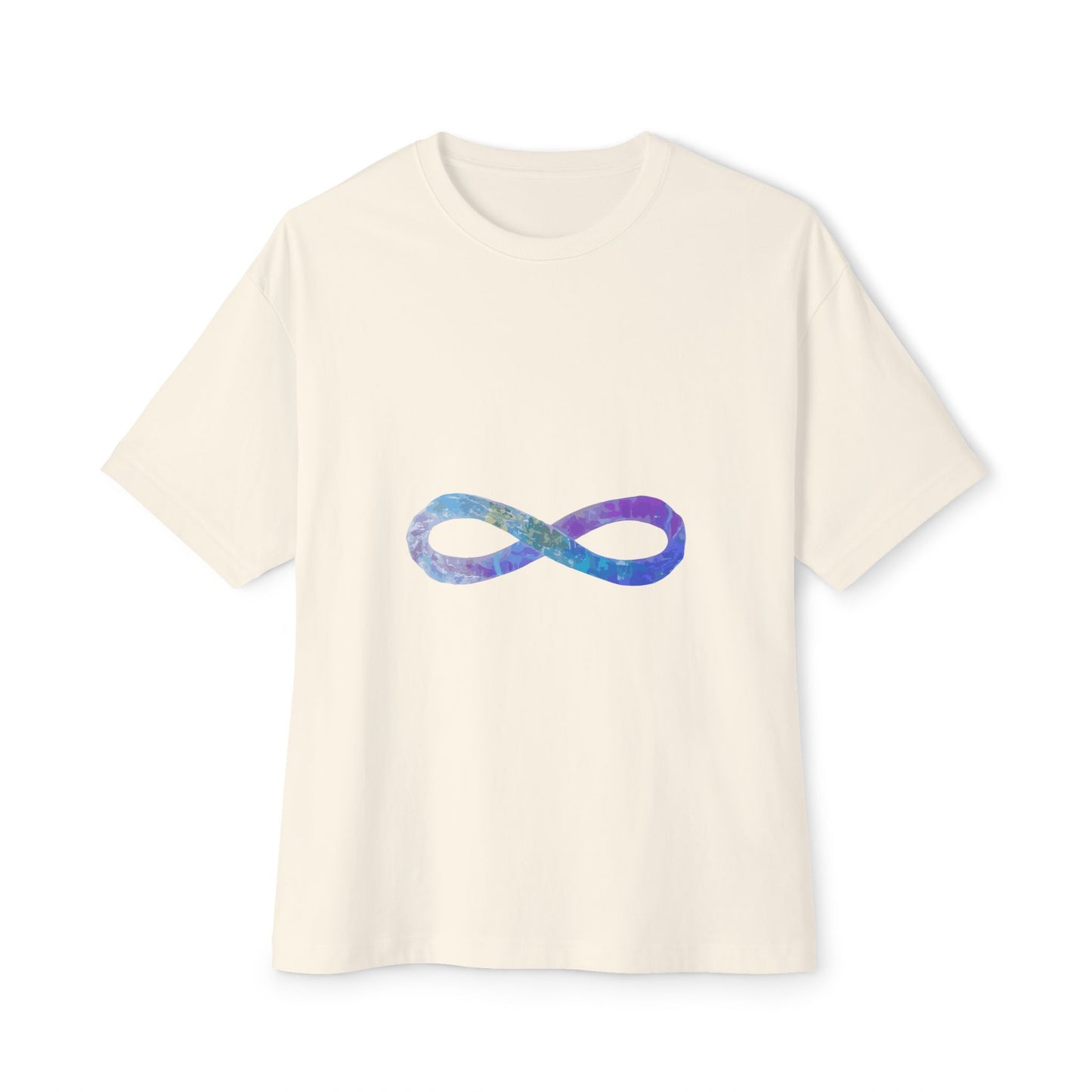 Cosmic Infinity Loop Unisex Oversized Boxy Tee Printify