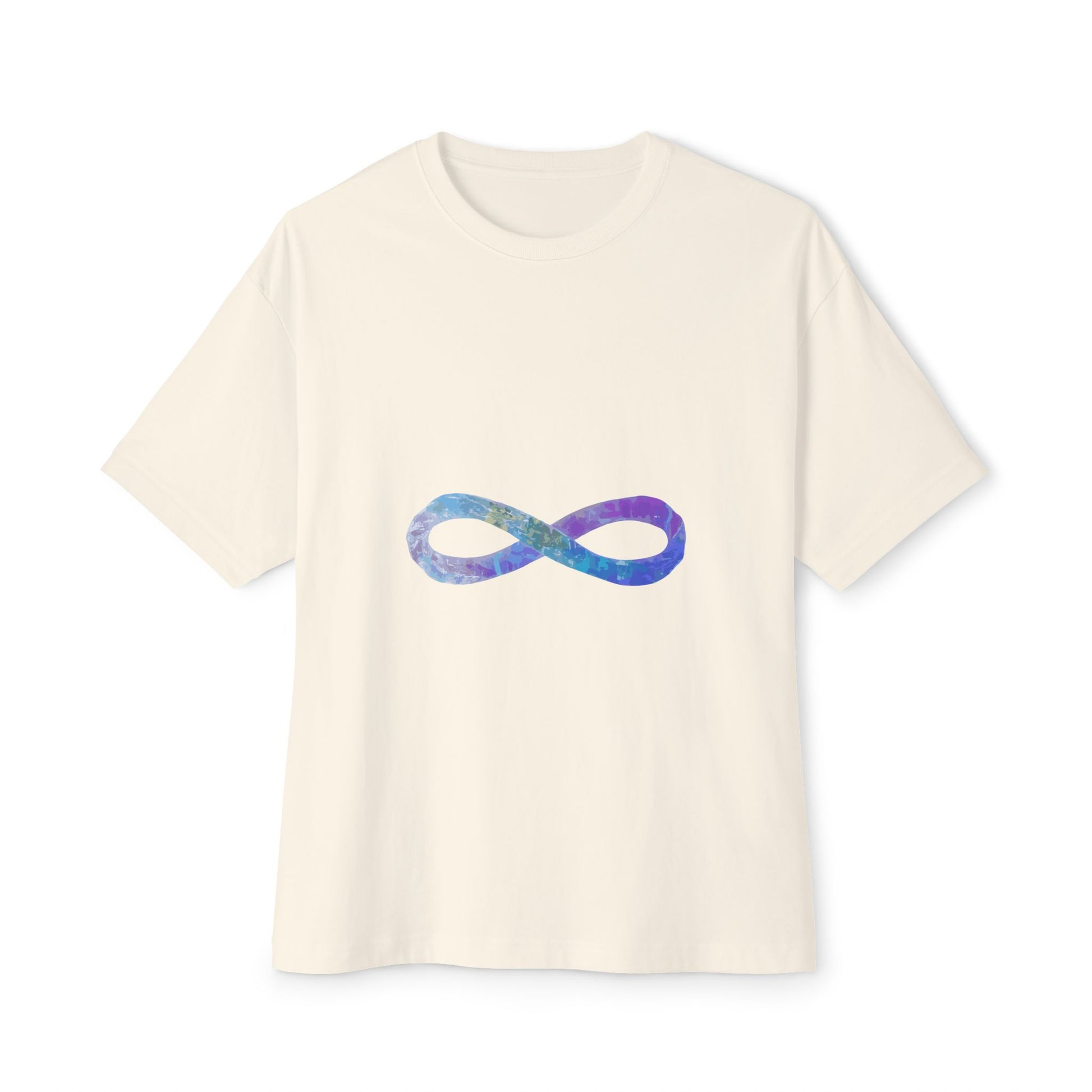 Cosmic Infinity Loop Unisex Oversized Boxy Tee Printify
