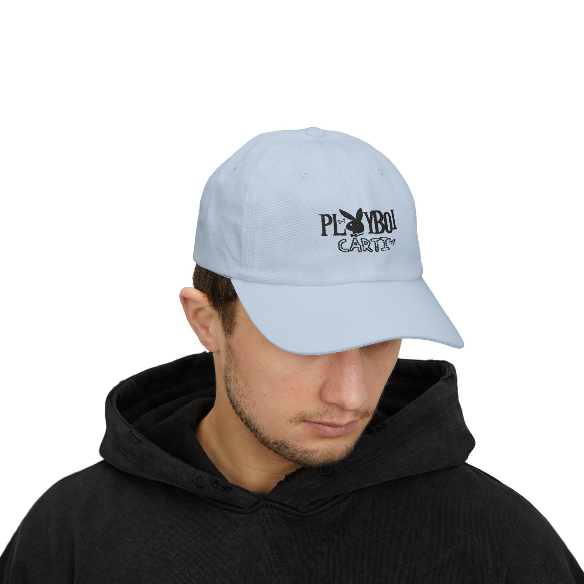 Minimal Black Wordmark Classic Dad Cap - snazzymerch