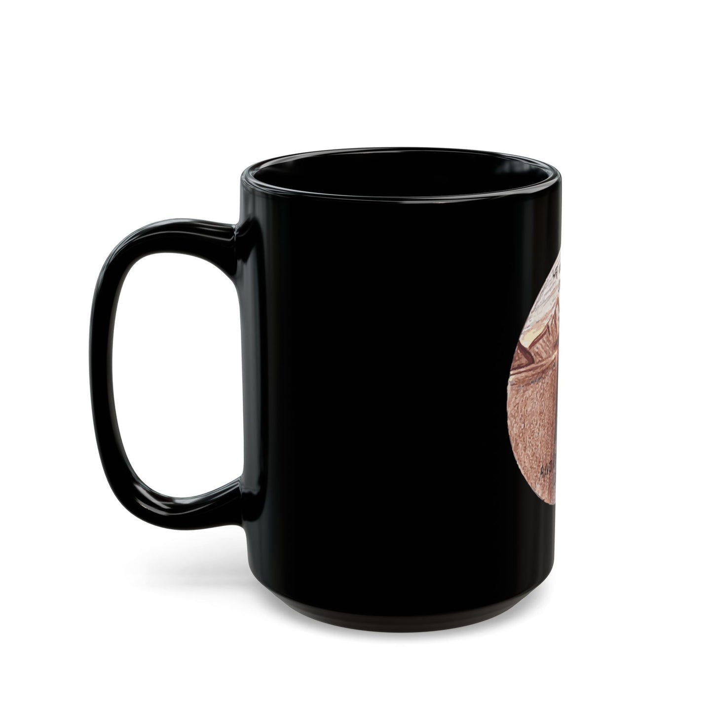 Hand-Drawn Desert Black Mug (11oz, 15oz) - snazzymerch