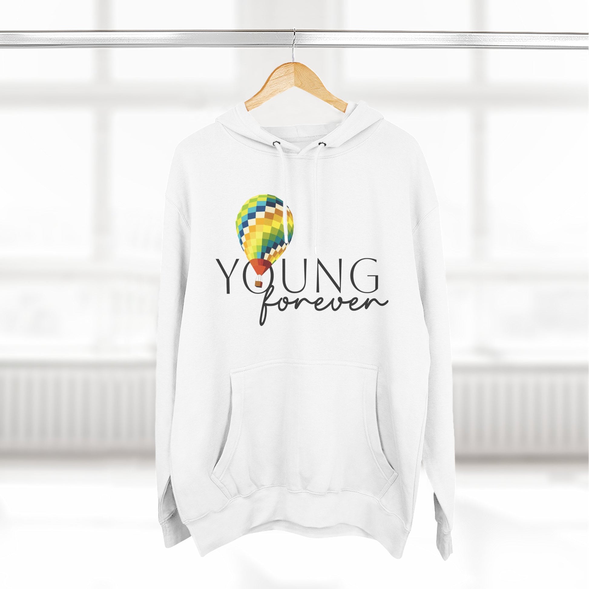 Sky Journey Balloon Three-Panel Fleece Hoodie - snazzymerch