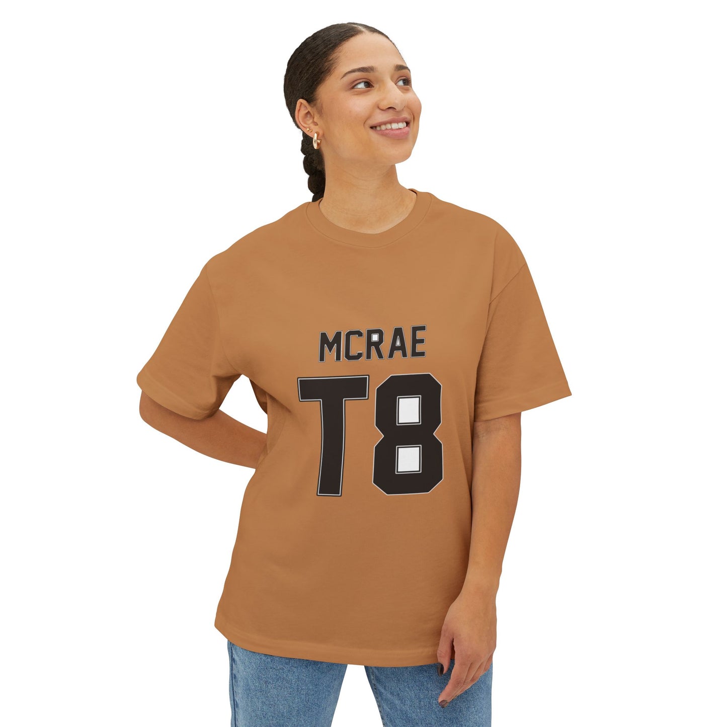 Minimal Bold Number Unisex Oversized Boxy Tee - snazzymerch