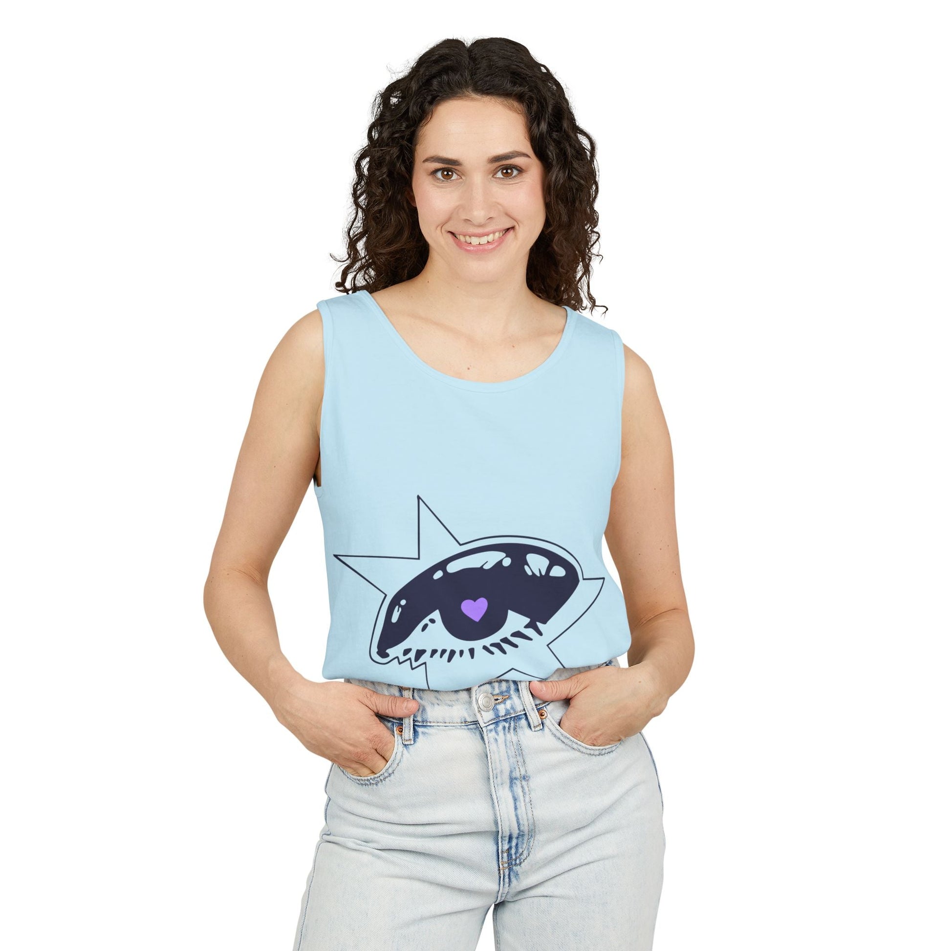 Purple Starry Eye-Dyed Tank Top Printify