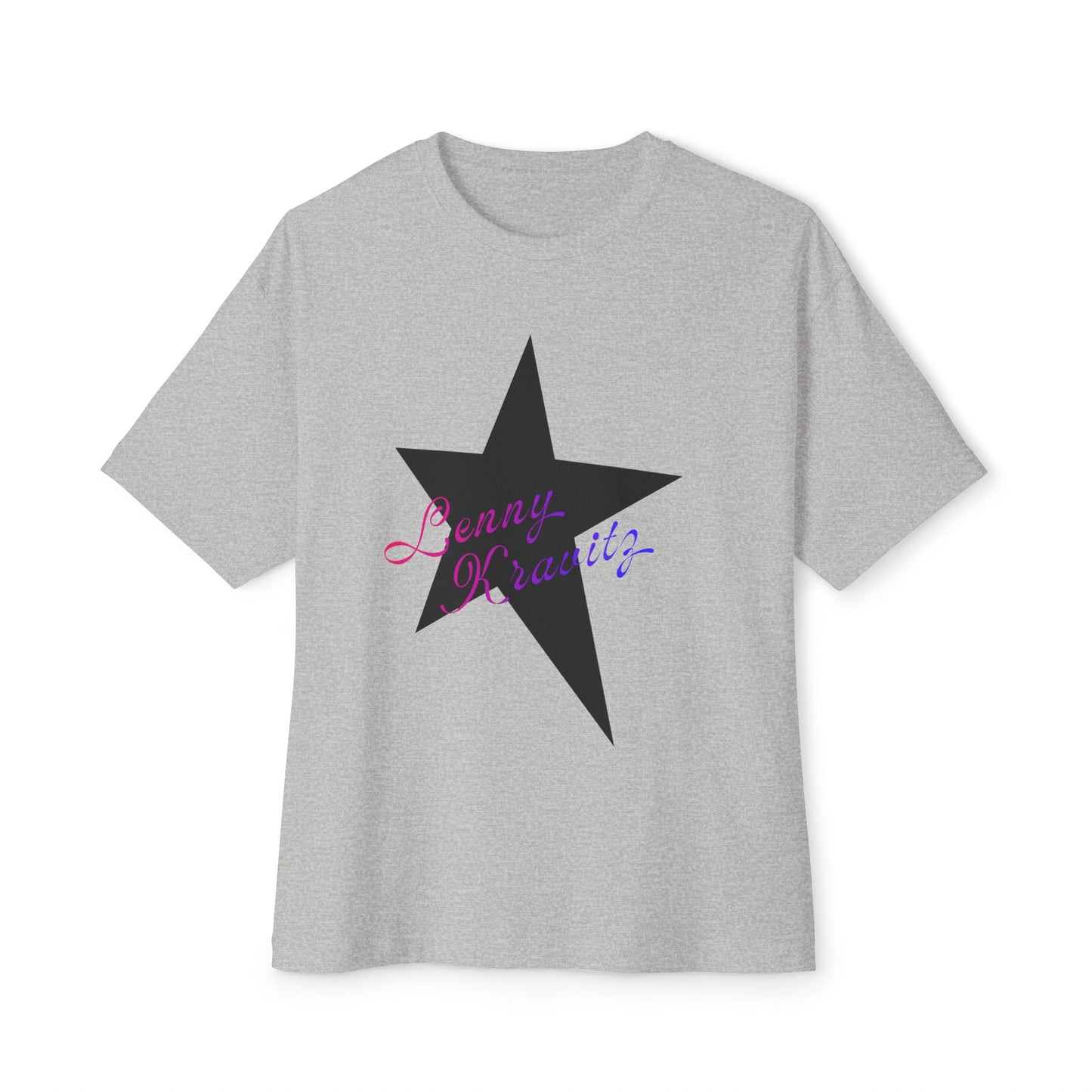 Retro Groove Script Unisex Oversized Boxy tee Printify