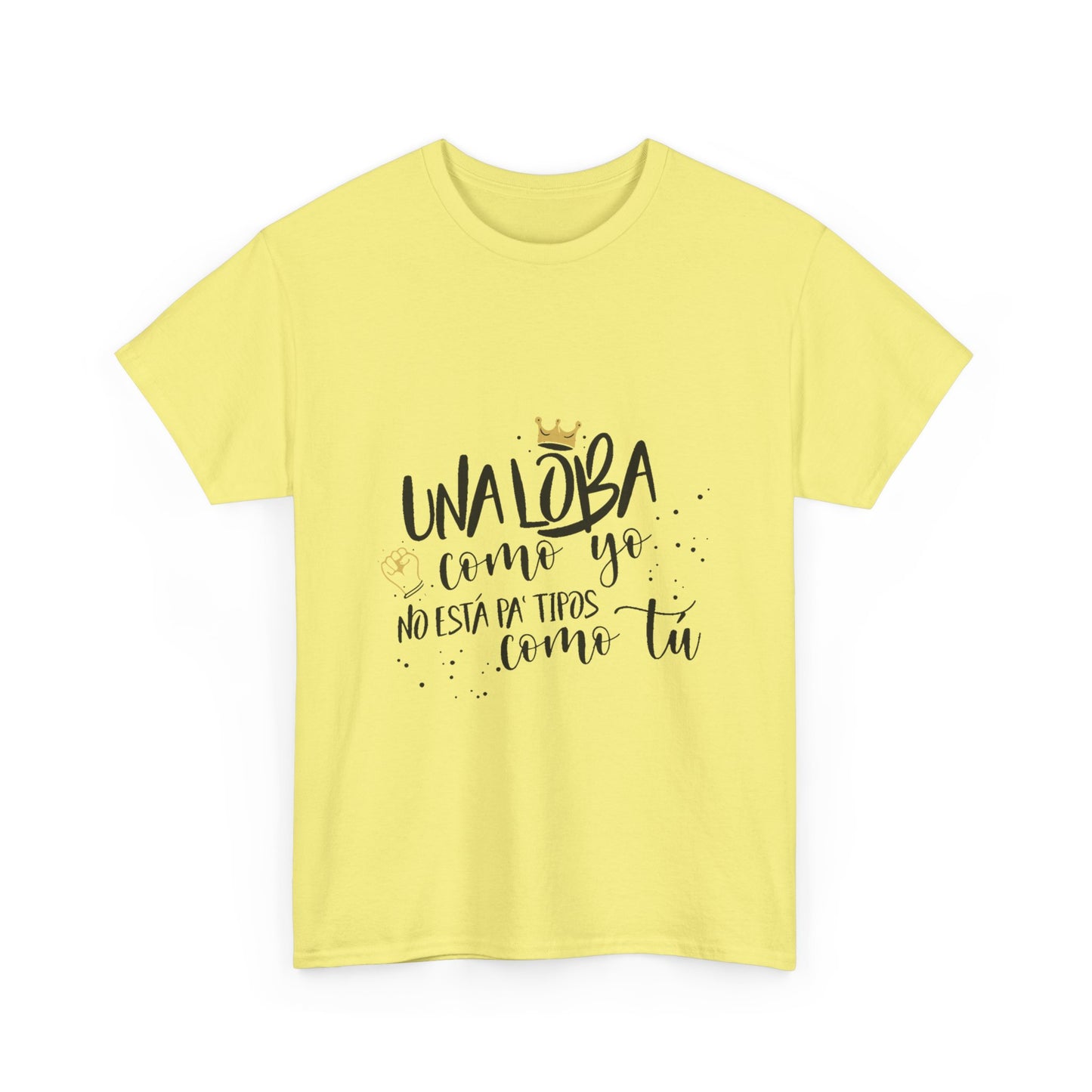 Golden Wolf Energy Unisex Heavy cotton tee Printify