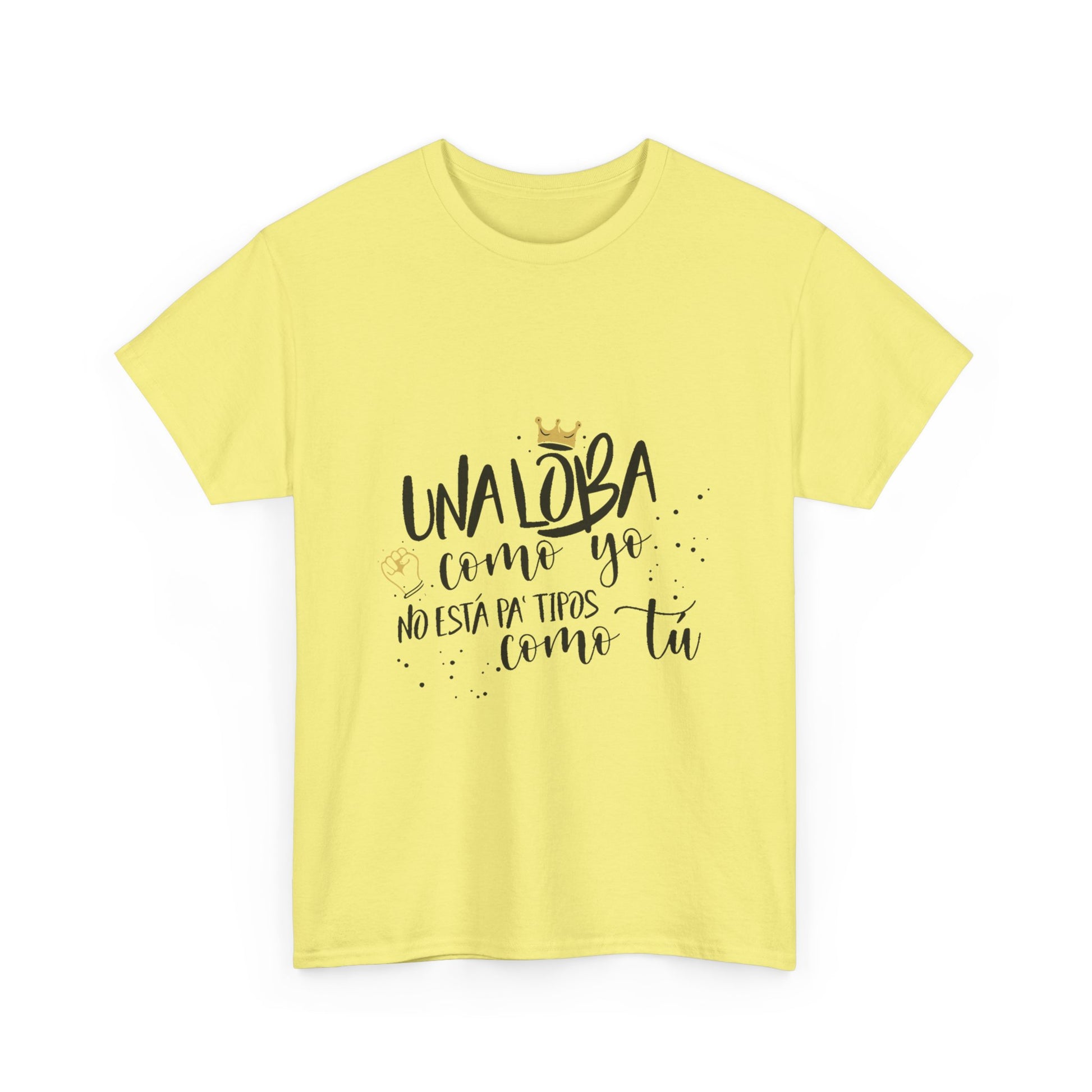 Golden Wolf Energy Unisex Heavy cotton tee Printify