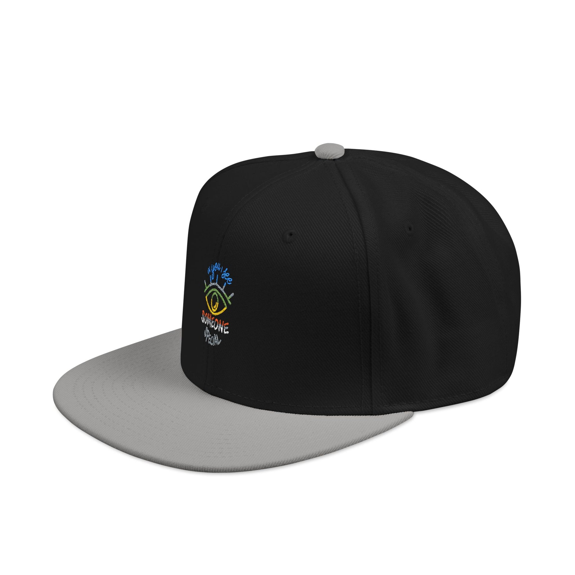 Vibrant Eye and Text Snapback cap Printify