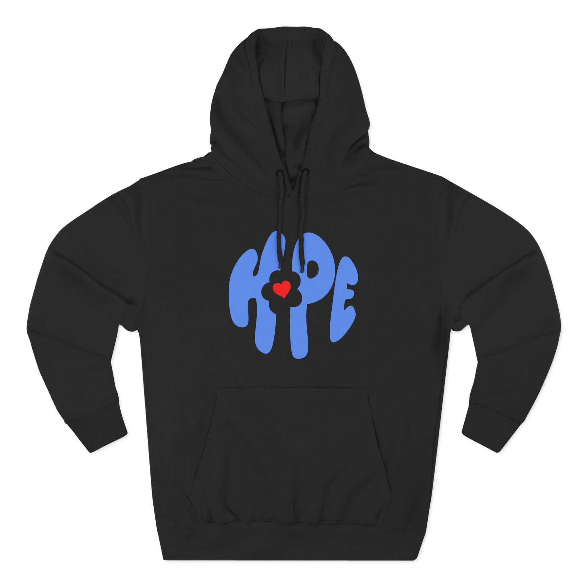 Heart of Hope Retro Three-Panel Fleece Hoodie - snazzymerch