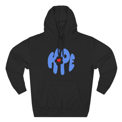 Heart of Hope Retro Three-Panel Fleece Hoodie - snazzymerch