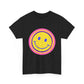 Retro Rainbow Smiley Unisex Heavy Cotton Tee - snazzymerch