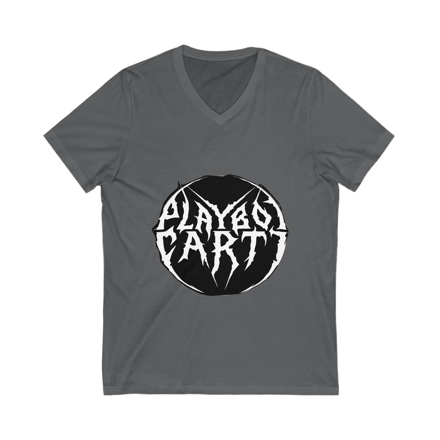 Gothic Circle White Logo Unisex Jersey Short Sleeve V-Neck Tee - snazzymerch