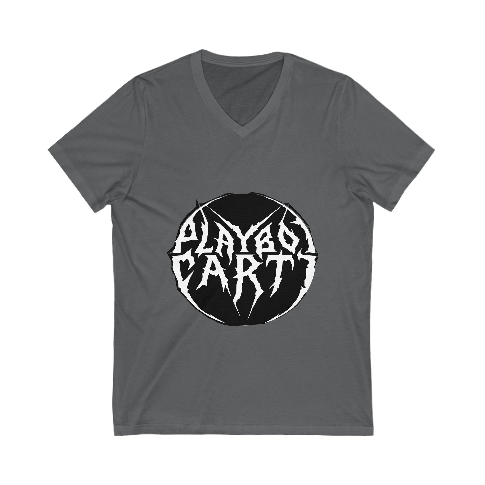 Gothic Circle White Logo Unisex Jersey Short Sleeve V-Neck Tee - snazzymerch