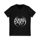 Gothic Circle White Logo Unisex Jersey Short Sleeve V-Neck Tee - snazzymerch