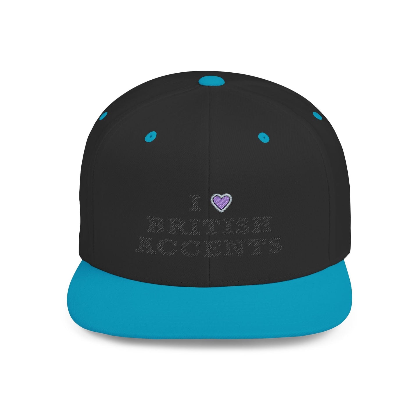 I Love British Accents - Flat Bill Snapback Printify
