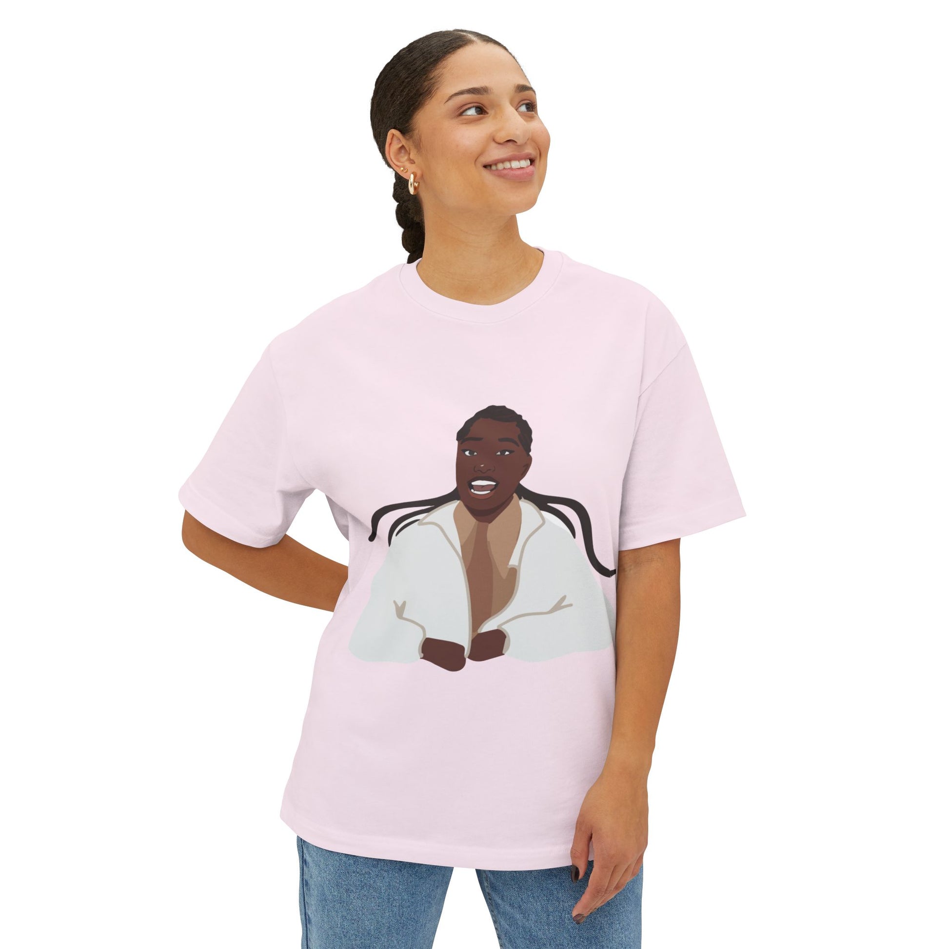 Vector Portrait Unisex Oversized Boxy Tee - snazzymerch
