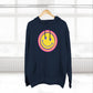 Retro Rainbow Smiley Three-Panel Fleece Hoodie - snazzymerch