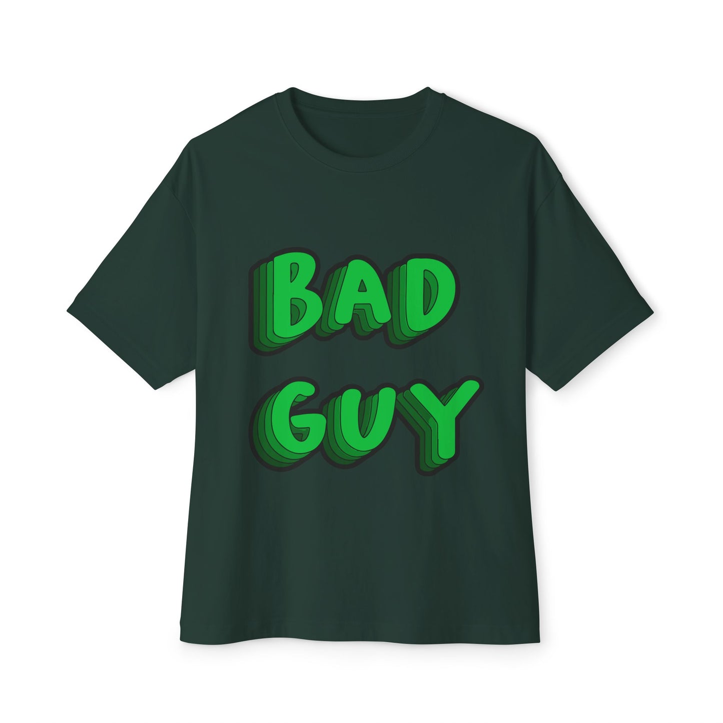 Billie Eilish Inspired Oversized T-Shirt – Bold 3D Bad Mood Edition Printify