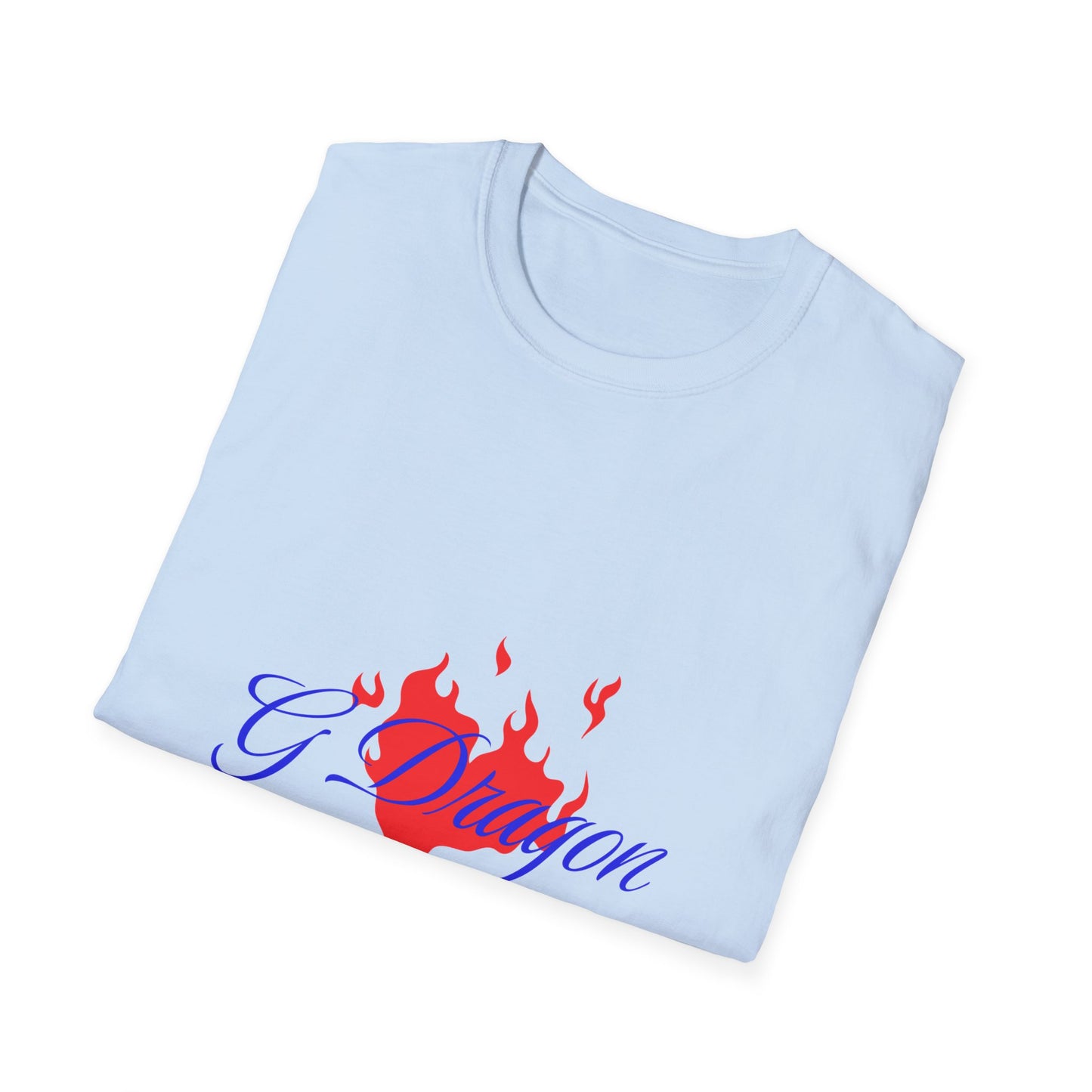 Heart on Fire Bold Script Unisex Softstyle Tee - snazzymerch