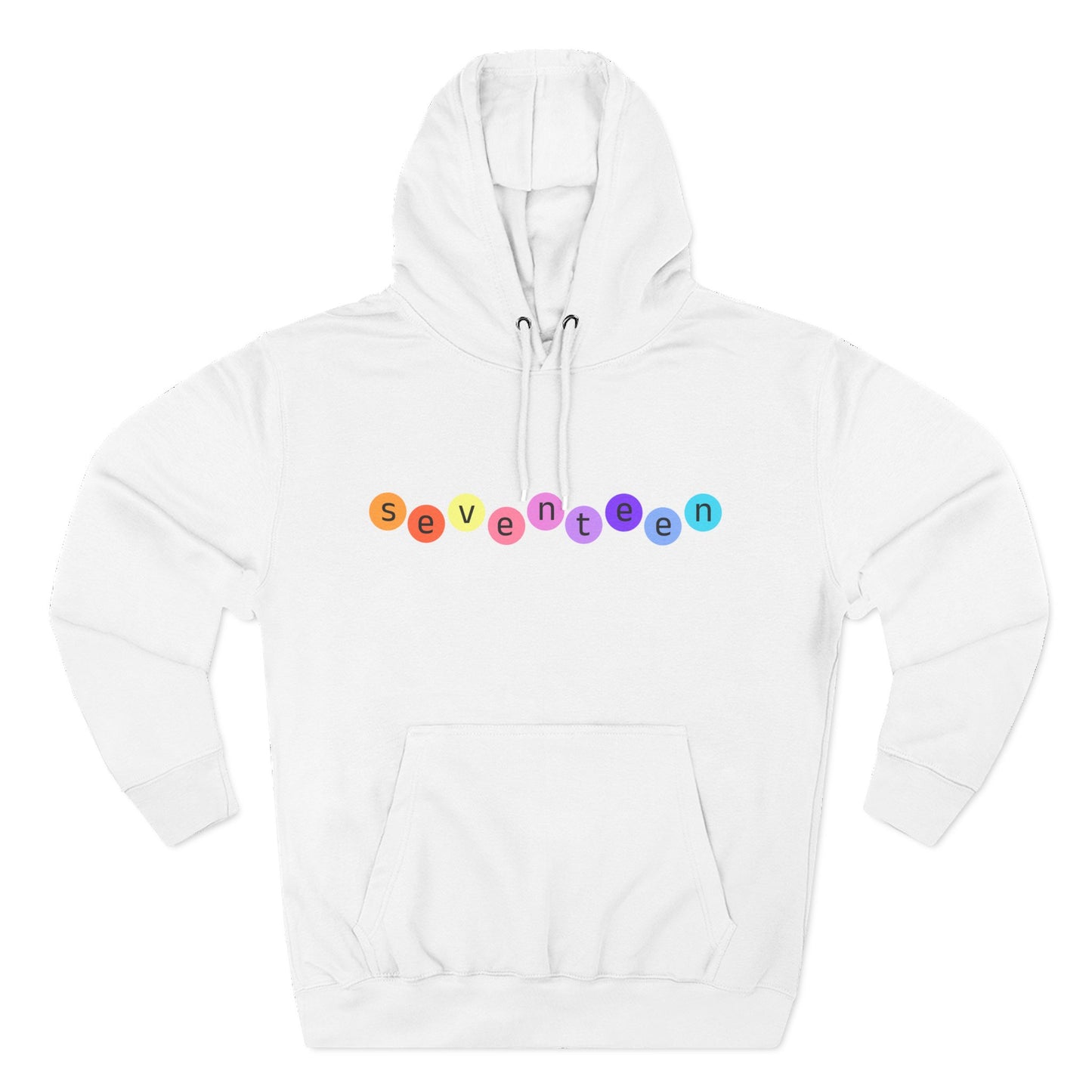 Color Pop Seventeen Three-Panel Fleece Hoodie - snazzymerch