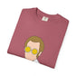 Yellow Glasses Portrait Unisex Garment-Dyed T-shirt - snazzymerch