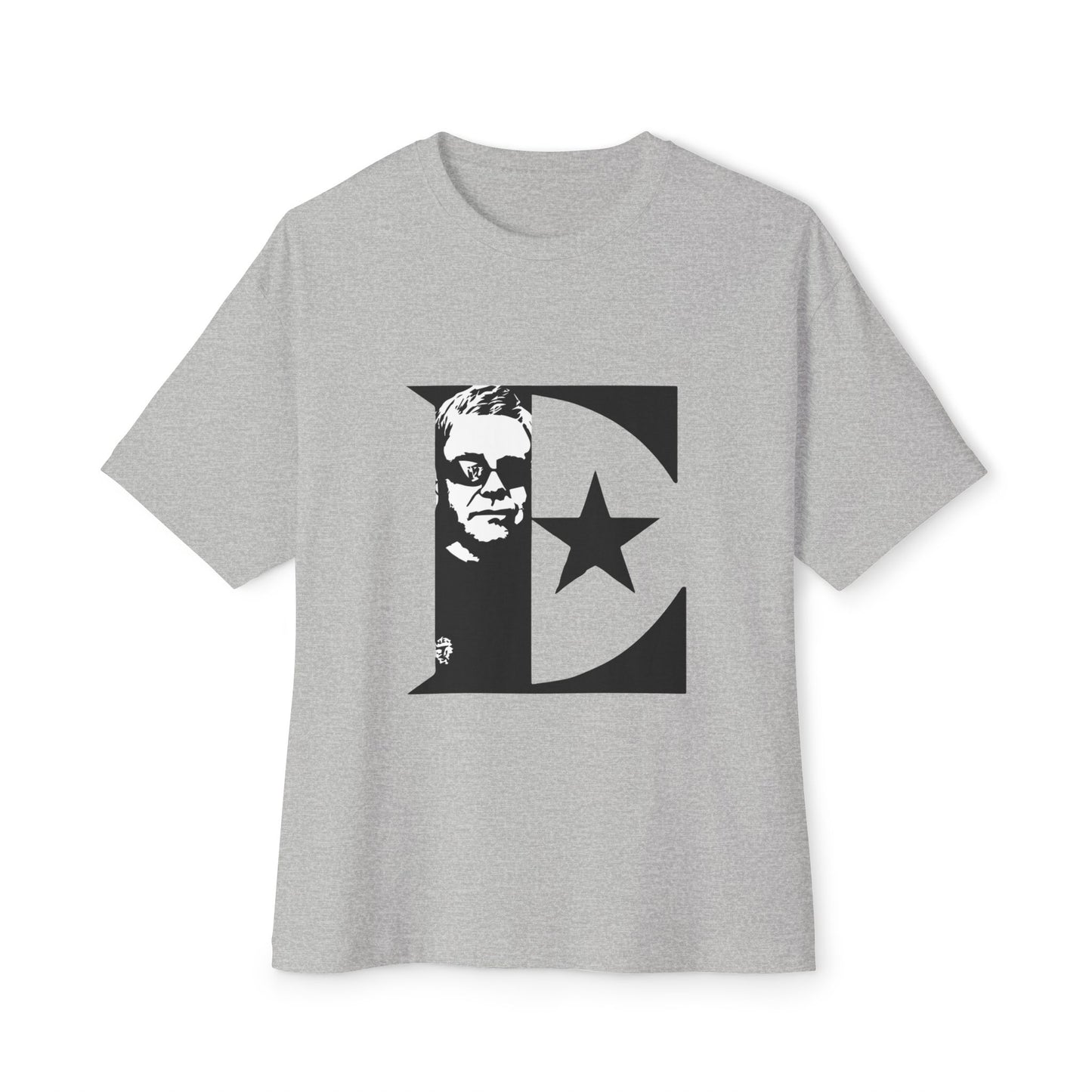 Black & White Portrait Unisex Oversized Boxy Tee - snazzymerch