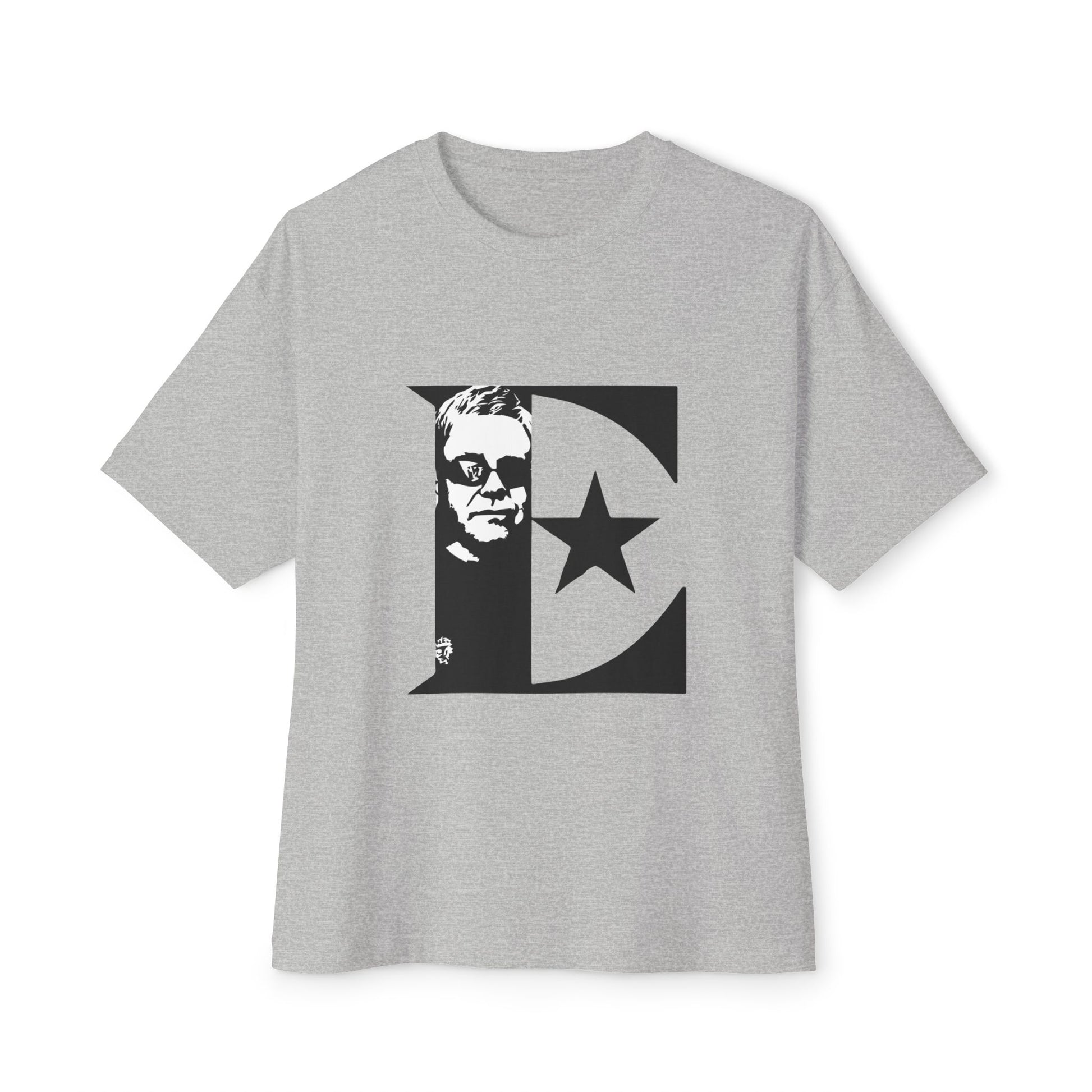 Black & White Portrait Unisex Oversized Boxy Tee - snazzymerch