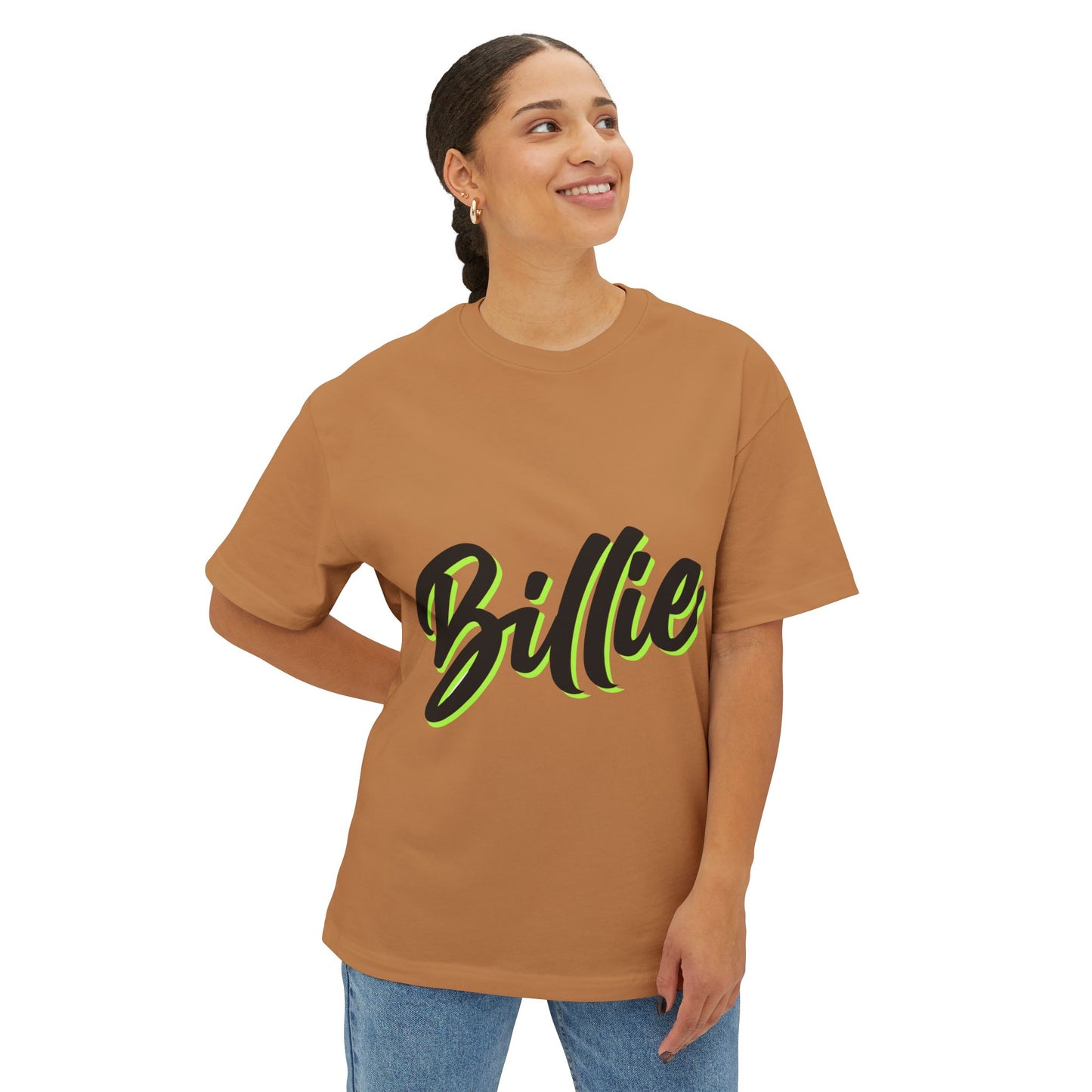 Billie Eilish Inspired Oversized T-Shirt – Electric Script Vibes Edition Printify