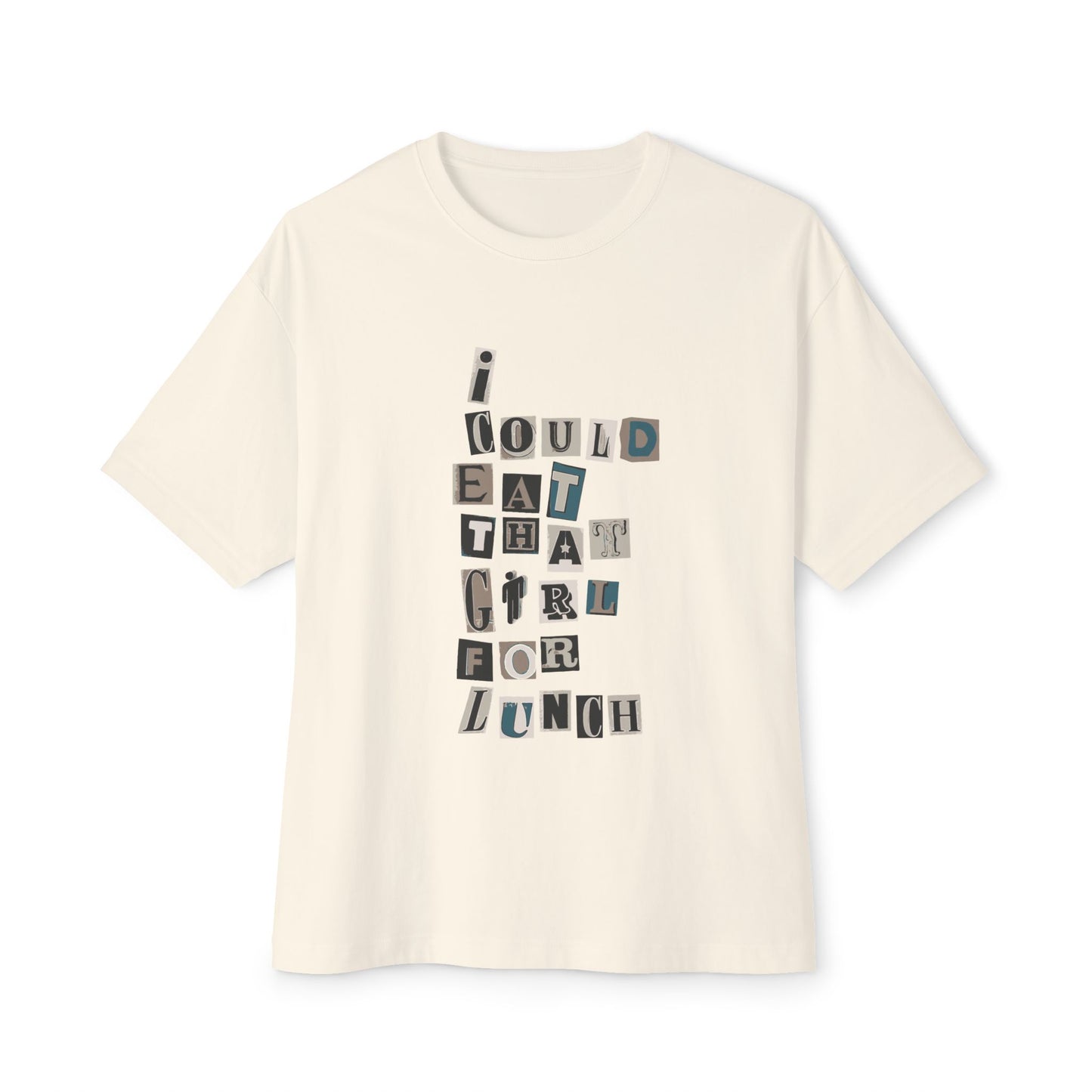 Billie Eilish Inspired Oversized T-Shirt – Mixed Message Collage Edition Printify