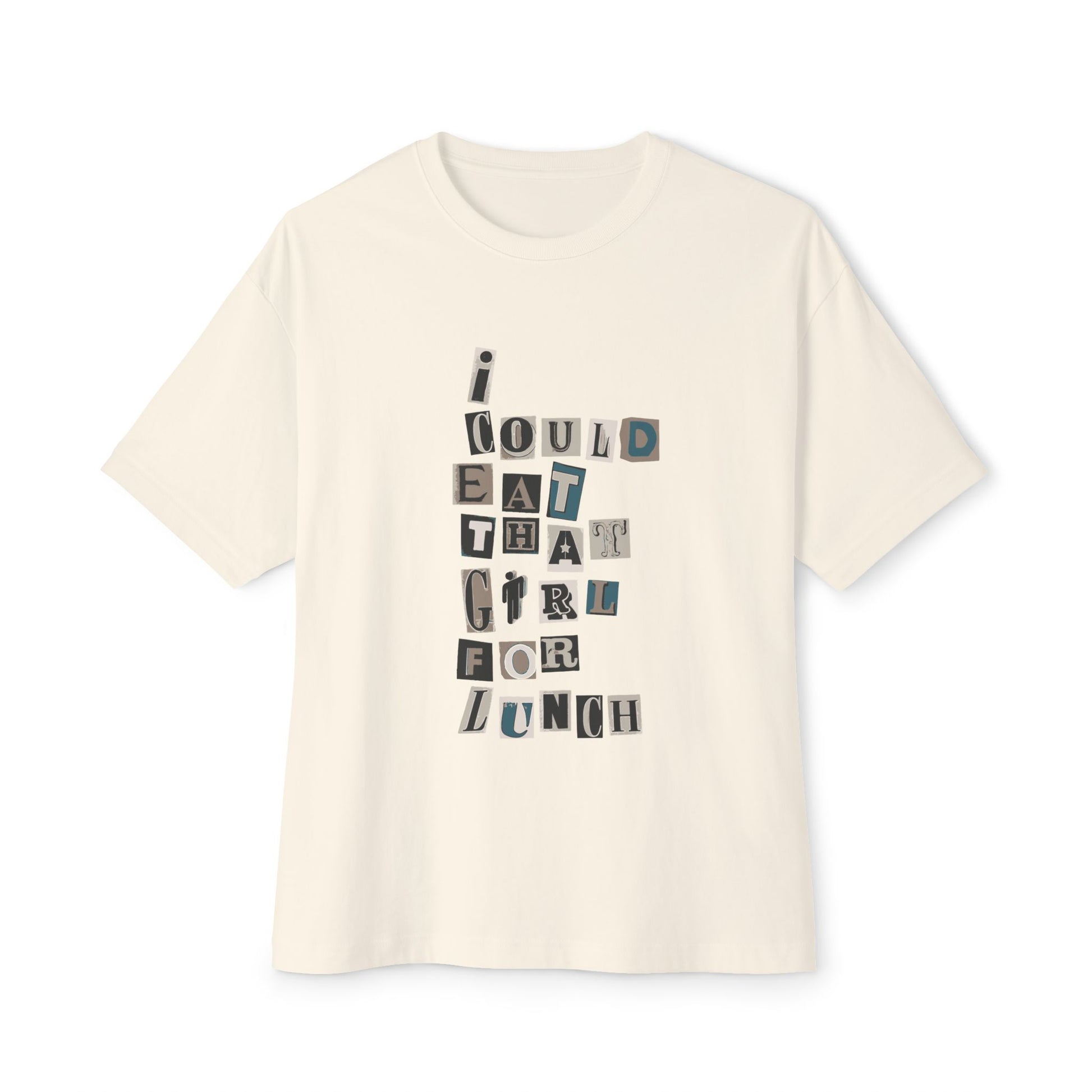 Billie Eilish Inspired Oversized T-Shirt – Mixed Message Collage Edition Printify