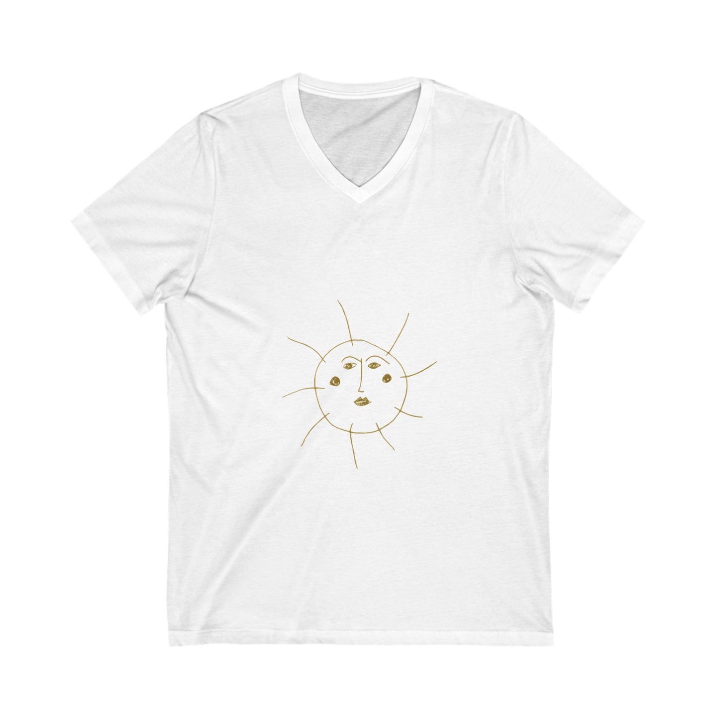 Aurora Tide Unisex Jersey Short Sleeve V-Neck Tee - snazzymerch