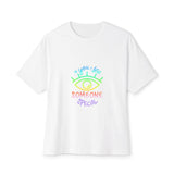Vibrant Eye and Text Unisex Oversized Boxy Tee Printify
