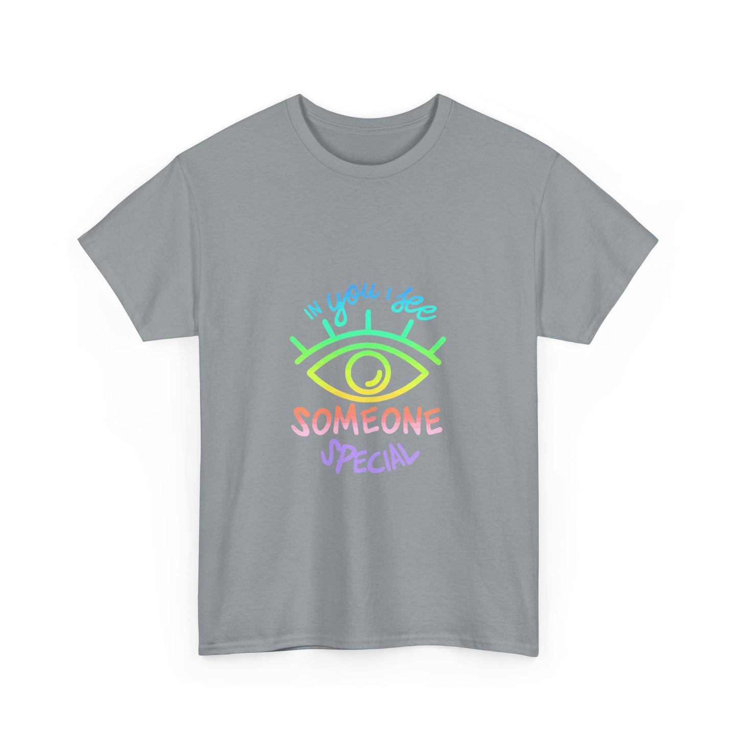 Vibrant Eye and Text Unisex Cotton Tee Printify