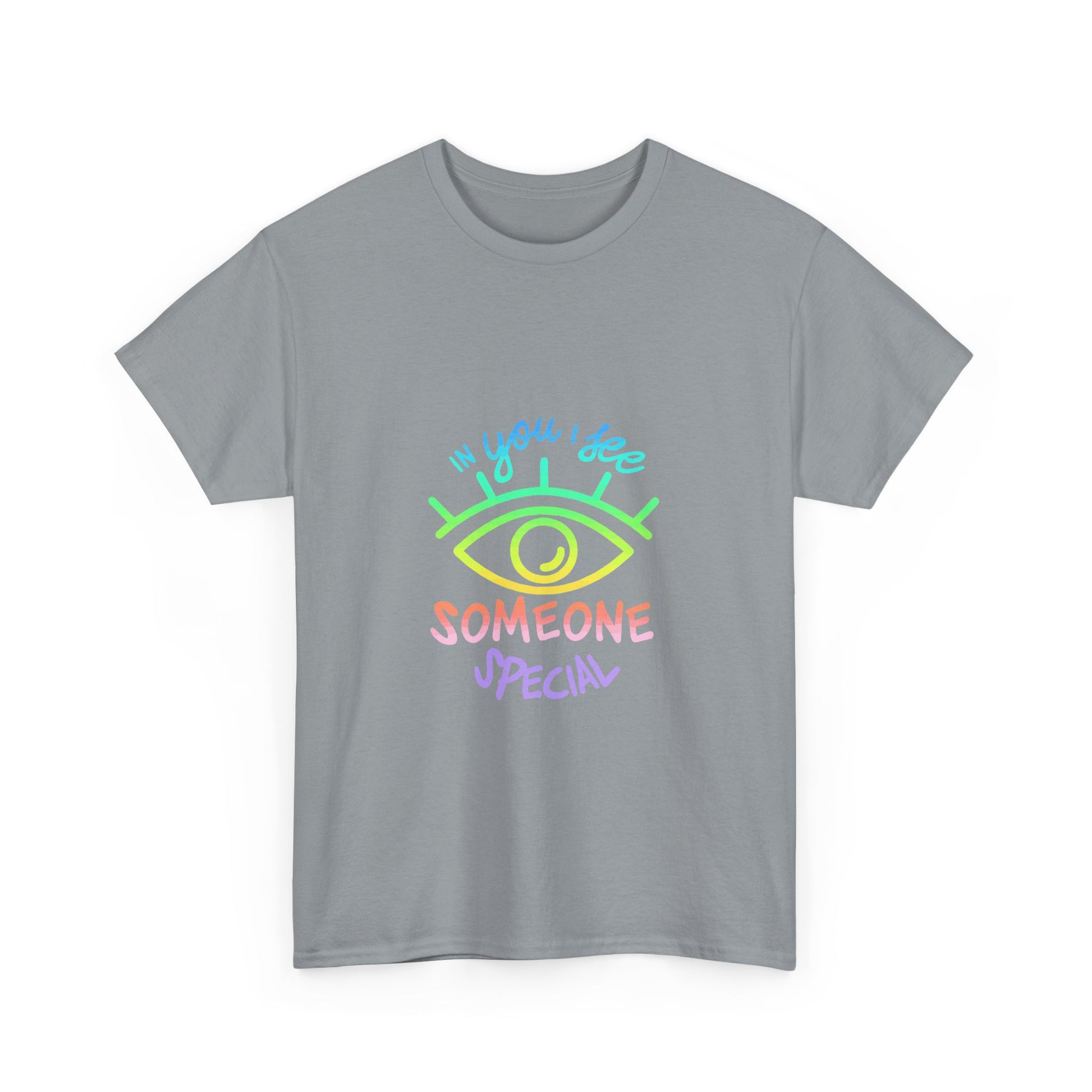 Vibrant Eye and Text Unisex Cotton Tee Printify
