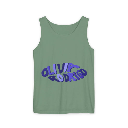 Olivia Rodrigo Wavy Text-Dyed Tank Top Printify